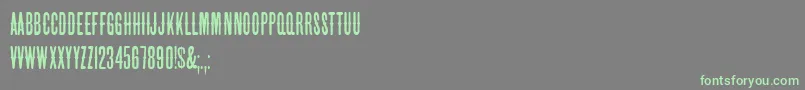 HffBeerVan-Schriftart – Grüne Schriften auf grauem Hintergrund