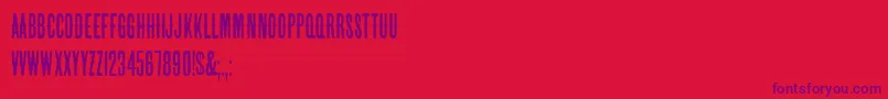 HffBeerVan Font – Purple Fonts on Red Background