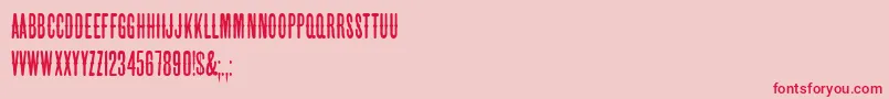 Fonte HffBeerVan – fontes vermelhas em um fundo rosa
