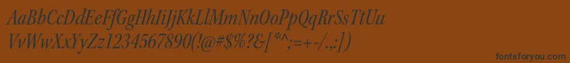 KeplerstdCnitsubh-fontti – mustat fontit ruskealla taustalla