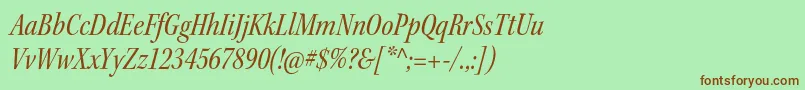 KeplerstdCnitsubh Font – Brown Fonts on Green Background