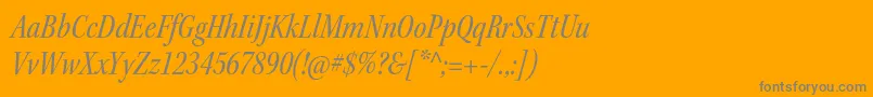 KeplerstdCnitsubh-Schriftart – Graue Schriften auf orangefarbenem Hintergrund