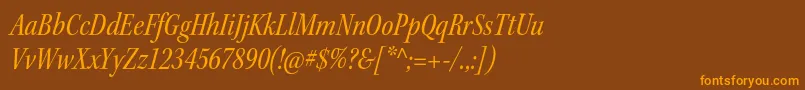 KeplerstdCnitsubh Font – Orange Fonts on Brown Background