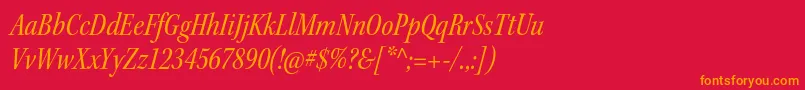 KeplerstdCnitsubh Font – Orange Fonts on Red Background