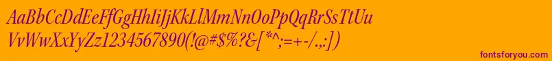 KeplerstdCnitsubh Font – Purple Fonts on Orange Background