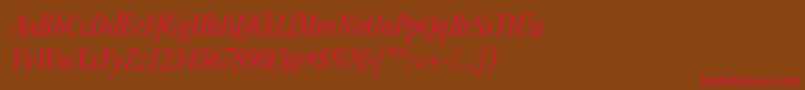 KeplerstdCnitsubh Font – Red Fonts on Brown Background