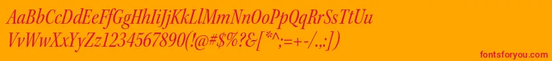 KeplerstdCnitsubh Font – Red Fonts on Orange Background