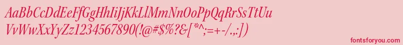 KeplerstdCnitsubh-Schriftart – Rote Schriften auf rosa Hintergrund