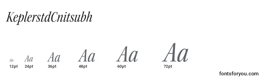 KeplerstdCnitsubh Font Sizes