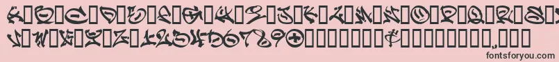Graff Font – Black Fonts on Pink Background