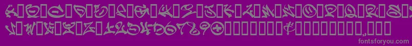 Graff Font – Gray Fonts on Purple Background