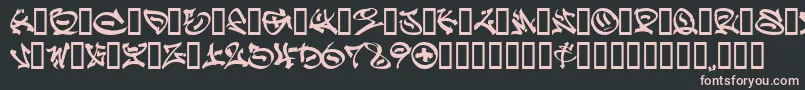 Graff Font – Pink Fonts on Black Background