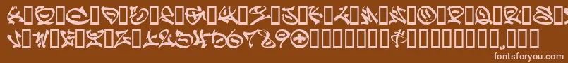 Graff Font – Pink Fonts on Brown Background