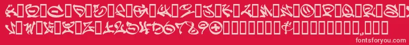 Graff Font – Pink Fonts on Red Background