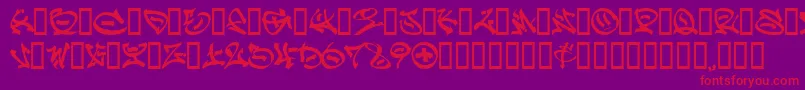 Graff Font – Red Fonts on Purple Background