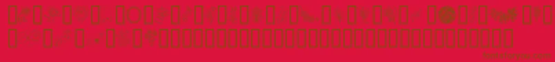FromTheGarden Font – Brown Fonts on Red Background