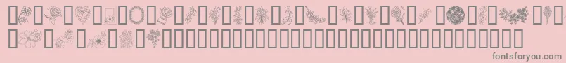 FromTheGarden-fontti – harmaat kirjasimet vaaleanpunaisella taustalla