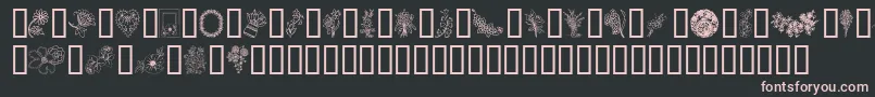 Шрифт FromTheGarden – розовые шрифты на чёрном фоне