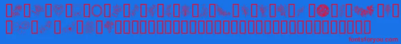 Шрифт FromTheGarden – красные шрифты на синем фоне