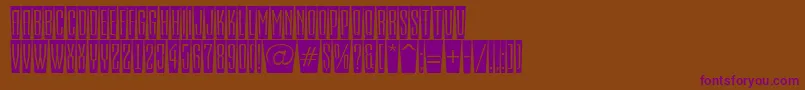 AEmpirialcmfsh Font – Purple Fonts on Brown Background