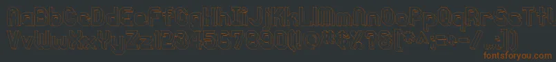 Knochen3DOutlined Font – Brown Fonts on Black Background