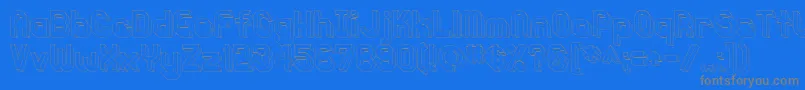 Knochen3DOutlined Font – Gray Fonts on Blue Background