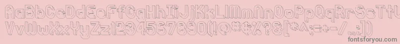 Knochen3DOutlined Font – Gray Fonts on Pink Background