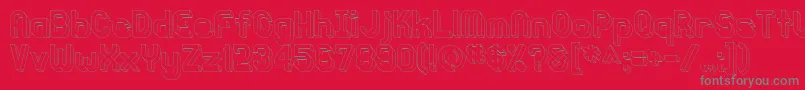 Knochen3DOutlined Font – Gray Fonts on Red Background