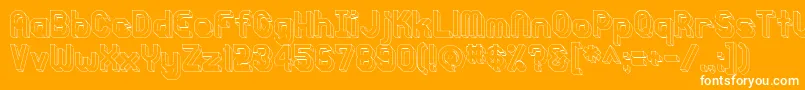 Knochen3DOutlined Font – White Fonts on Orange Background