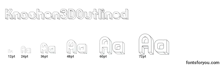 Knochen3DOutlined Font Sizes
