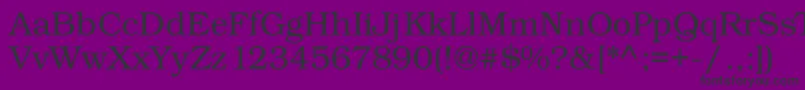 Czcionka Kacstposter – czarne czcionki na fioletowym tle