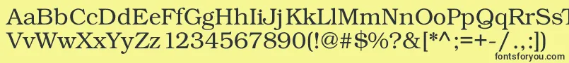 Kacstposter Font – Black Fonts on Yellow Background