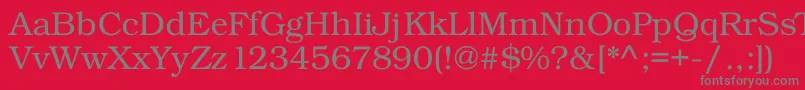 Kacstposter Font – Gray Fonts on Red Background