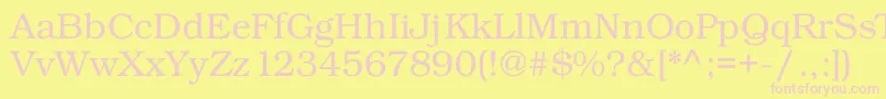 Kacstposter Font – Pink Fonts on Yellow Background