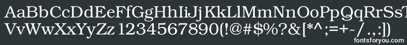 Kacstposter-fontti – valkoiset fontit mustalla taustalla