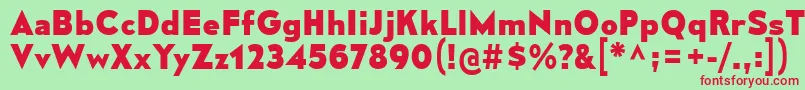 MesmerizeEb Font – Red Fonts on Green Background
