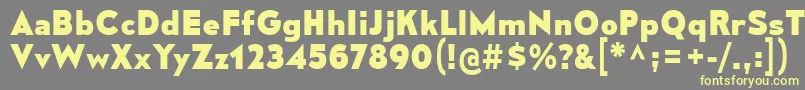 MesmerizeEb Font – Yellow Fonts on Gray Background