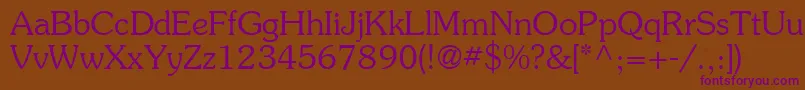 Agsou13 Font – Purple Fonts on Brown Background