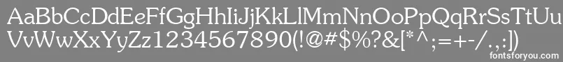 フォントAgsou13 – 灰色の背景に白い文字