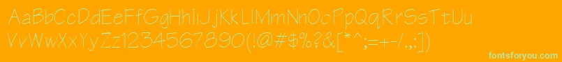 Arkoi8n Font – Green Fonts on Orange Background