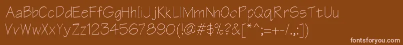 Arkoi8n Font – Pink Fonts on Brown Background
