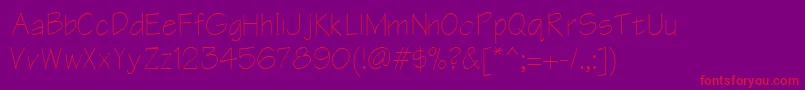 Arkoi8n Font – Red Fonts on Purple Background