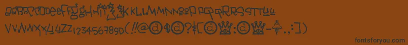Janis ffy Font – Black Fonts on Brown Background