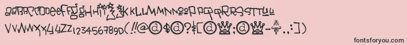 Janis ffy Font – Black Fonts on Pink Background