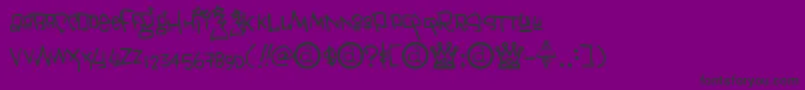 Janis ffy Font – Black Fonts on Purple Background