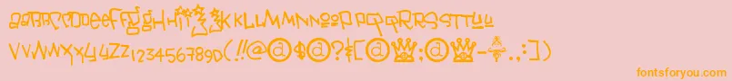 Janis ffy Font – Orange Fonts on Pink Background