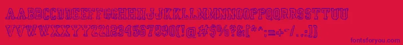 Yearbookmess Font – Purple Fonts on Red Background