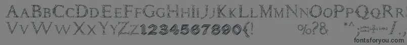 Daemonesque Font – Black Fonts on Gray Background