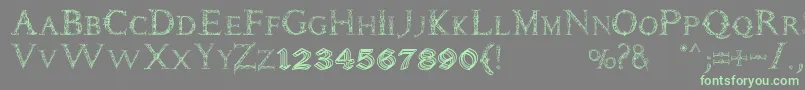 Daemonesque-Schriftart – Grüne Schriften auf grauem Hintergrund