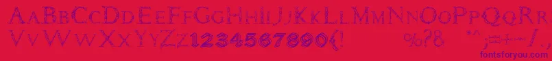 Daemonesque Font – Purple Fonts on Red Background